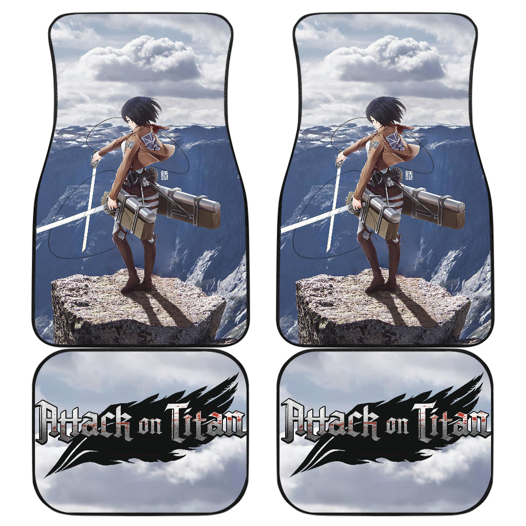 Mikasa Attack On Titan 1 Anime Car Floor Mats Custom Car Accessories Car Decor 2021