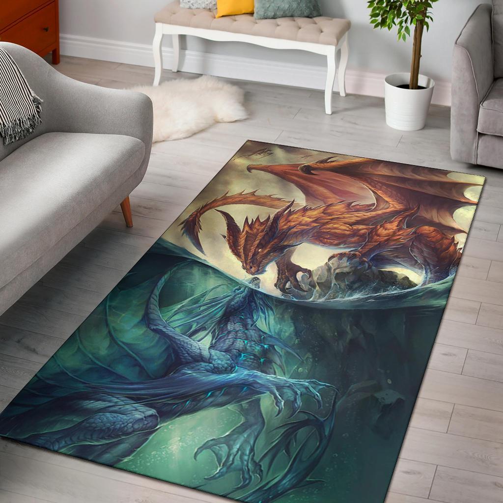 Dragon Area Rug 01735 Home Decor Bedroom Living Room Decor