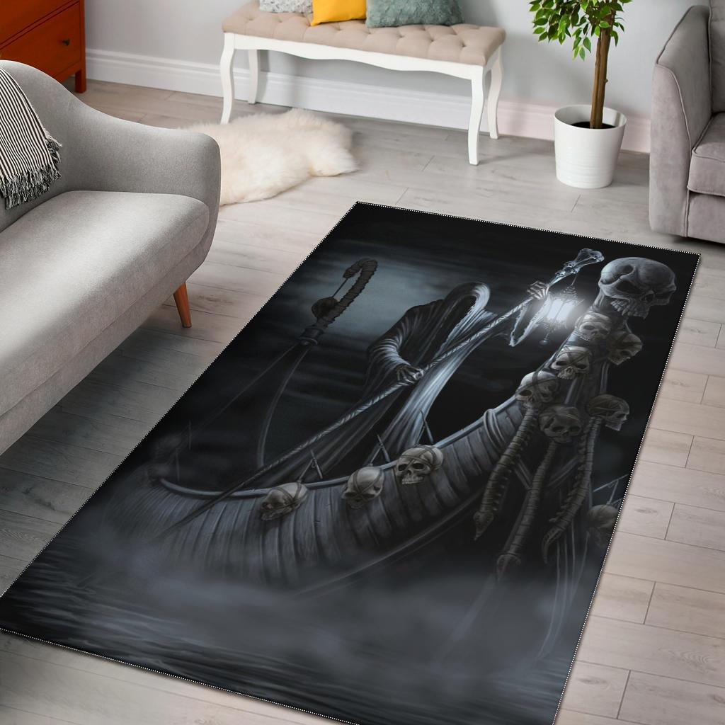 Skull Area Rug 01524 Home Decor Bedroom Living Room Decor