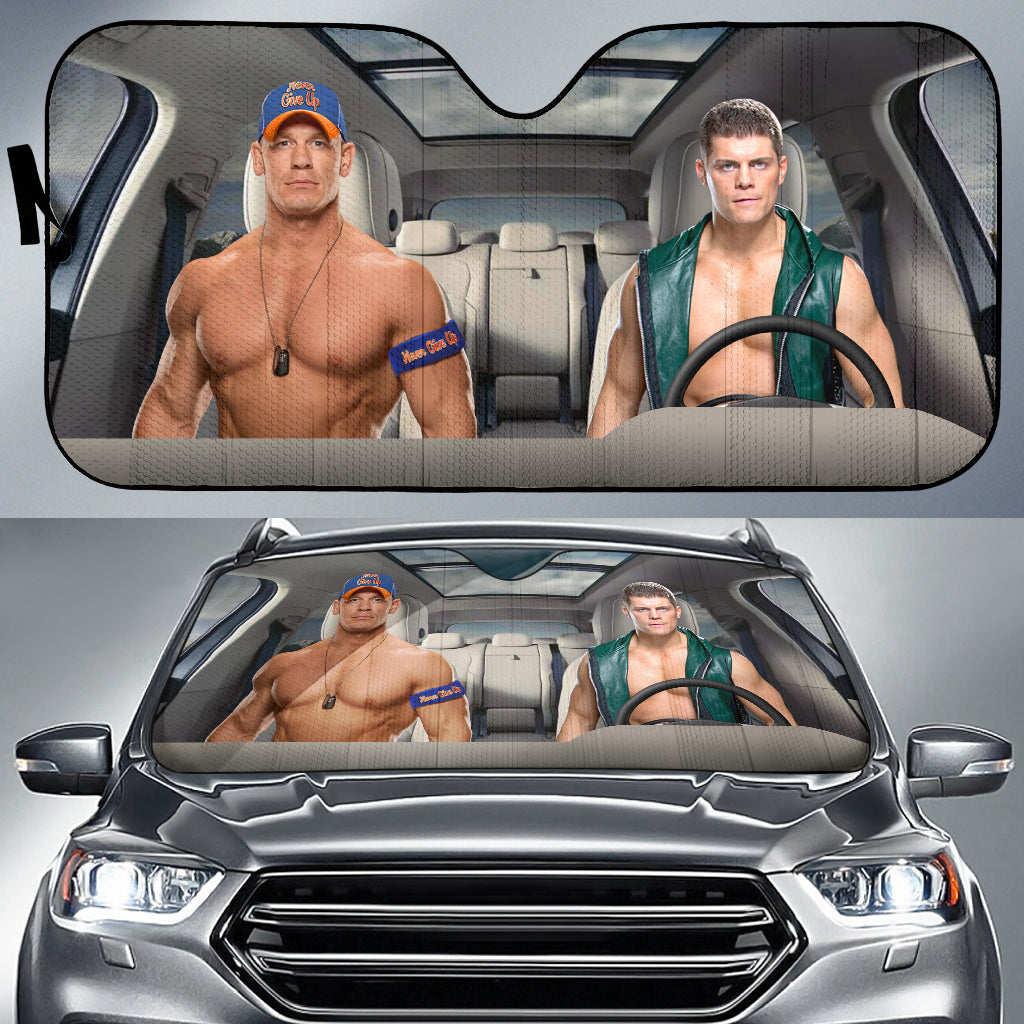 Cody Rhodes Vs John Cena Wwe Driving Auto Sun Shade