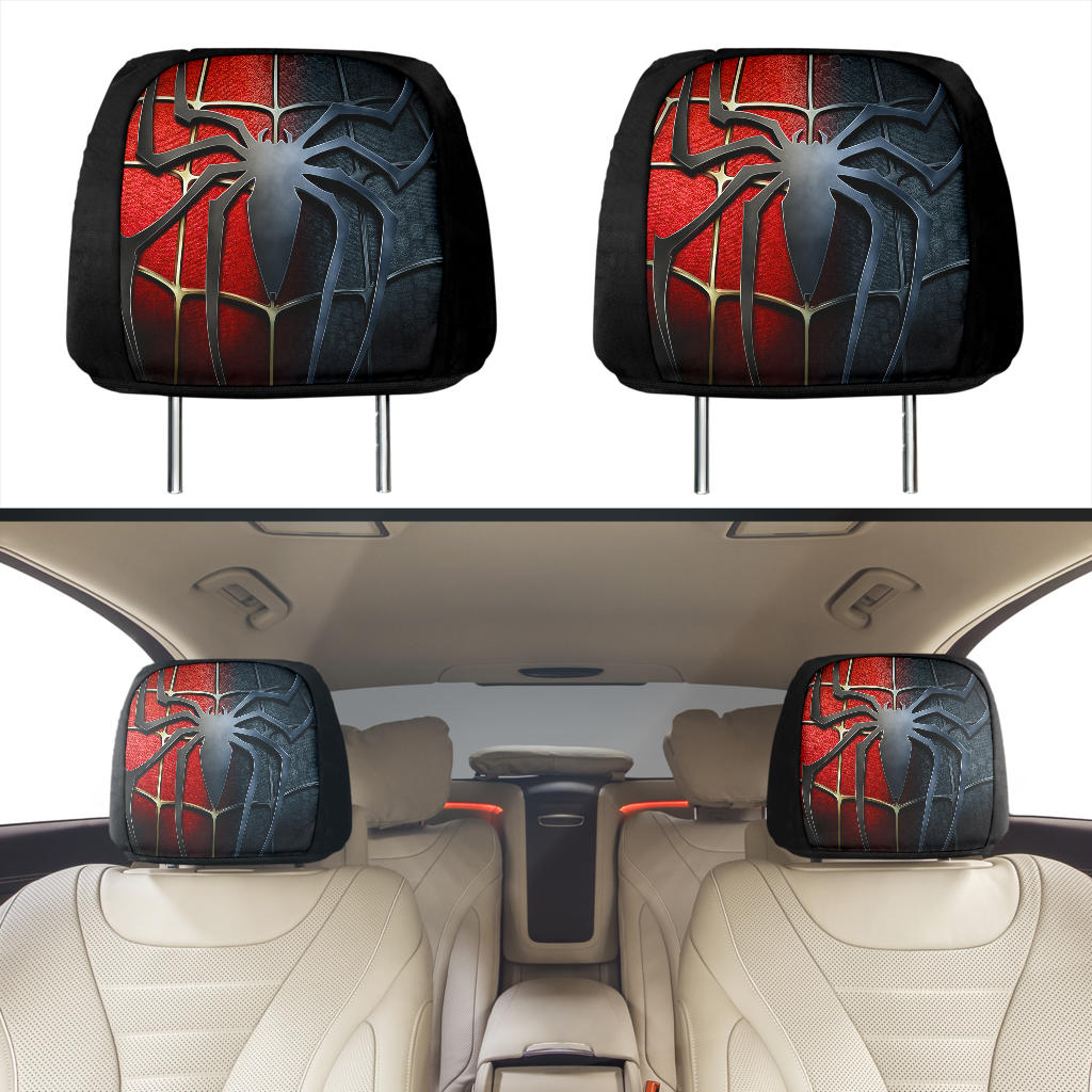 Spider Symbol Car Seat Headrest Cover