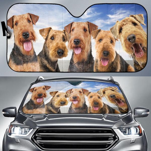 Airedale Terrier Car Auto Sun Shade Amazing Best Gift Ideas 2021