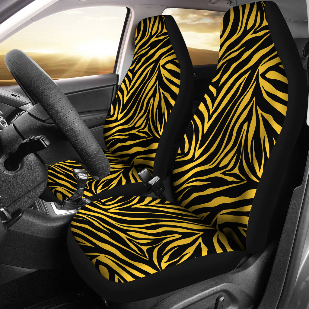 Dark Yellow Zebra Seat Covers