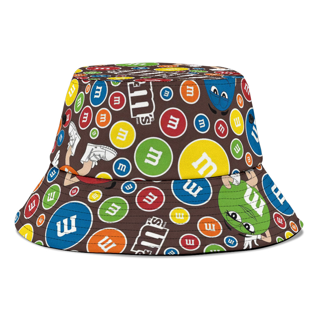 M&M Chocolate Pattern Bucket Hat