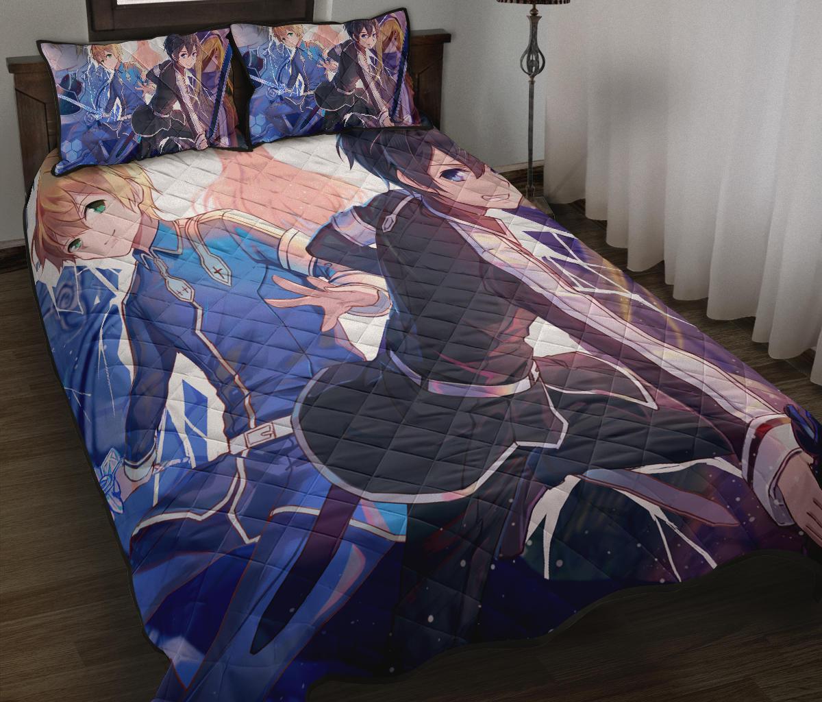 Sword Art Online Anime Quilt Bed Set Pillow Case Amazing Decor Gift Ideas 11