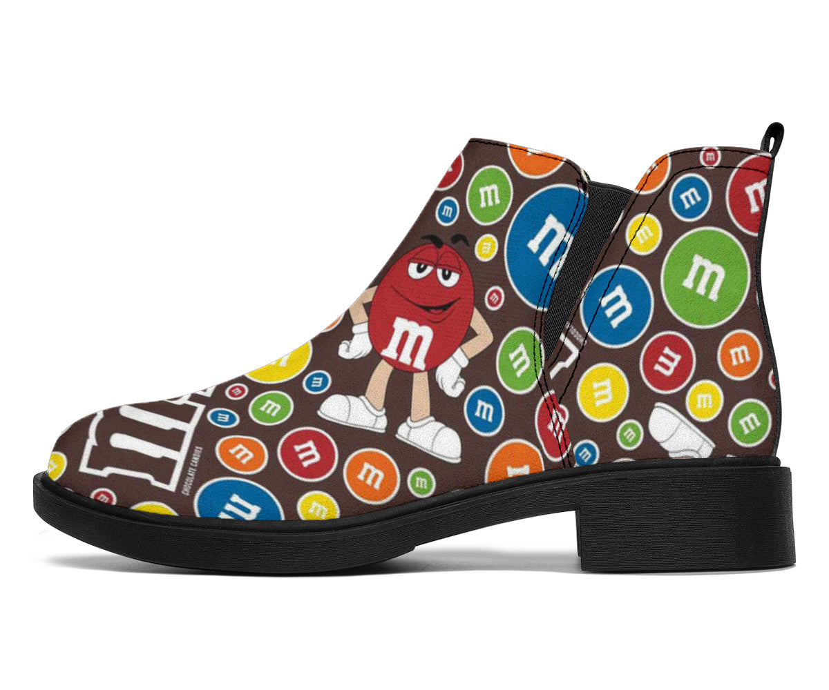 M&M Chocolate Pattern Fashion Boots