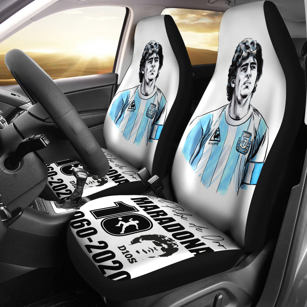 2021 Art Diego Armando Maradona 10 Rip 1969 2022 Car Seat Covers Gift For Fooball