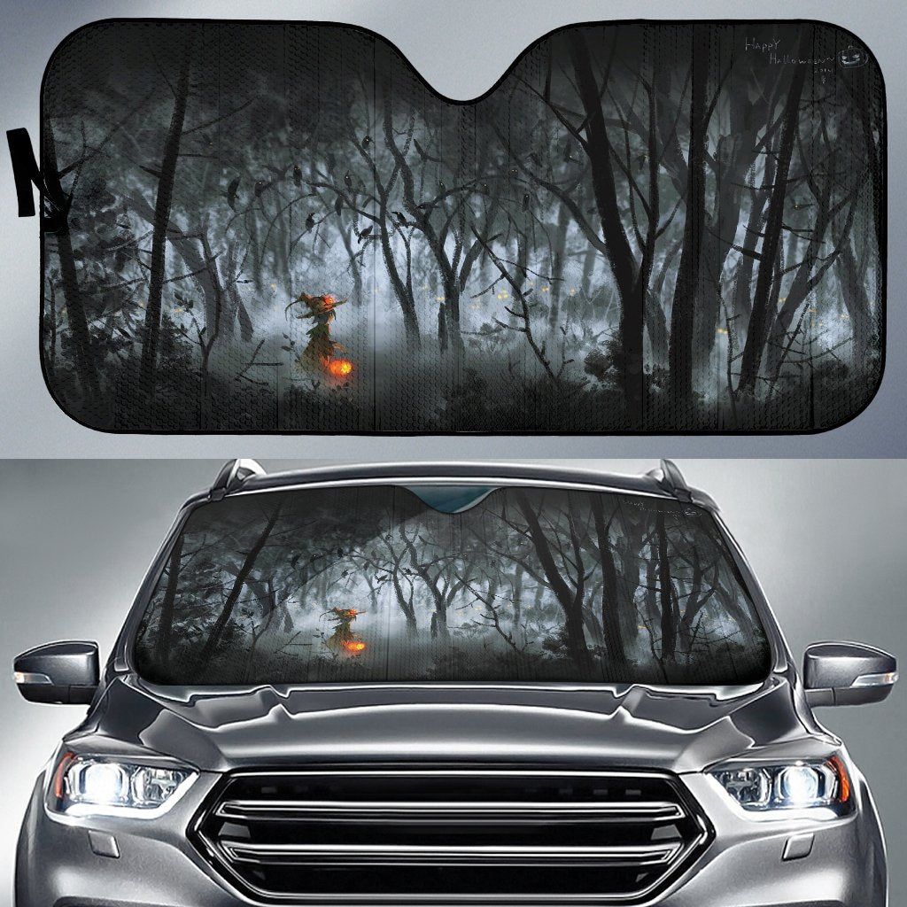 Bare Trees Halloween Pumpkin Sun Shade Gift Ideas 2021