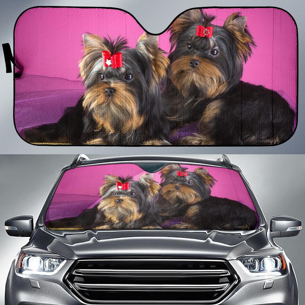 Yorkshire Terrier Dogs Puppies Hd Car Sun Shade Gift Ideas 2022