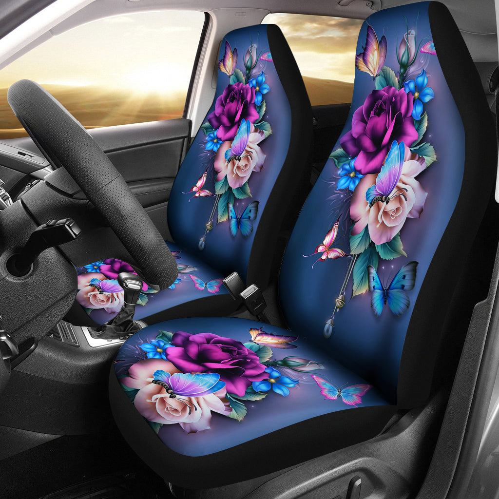 Rose Butterfly Car Seat Covers