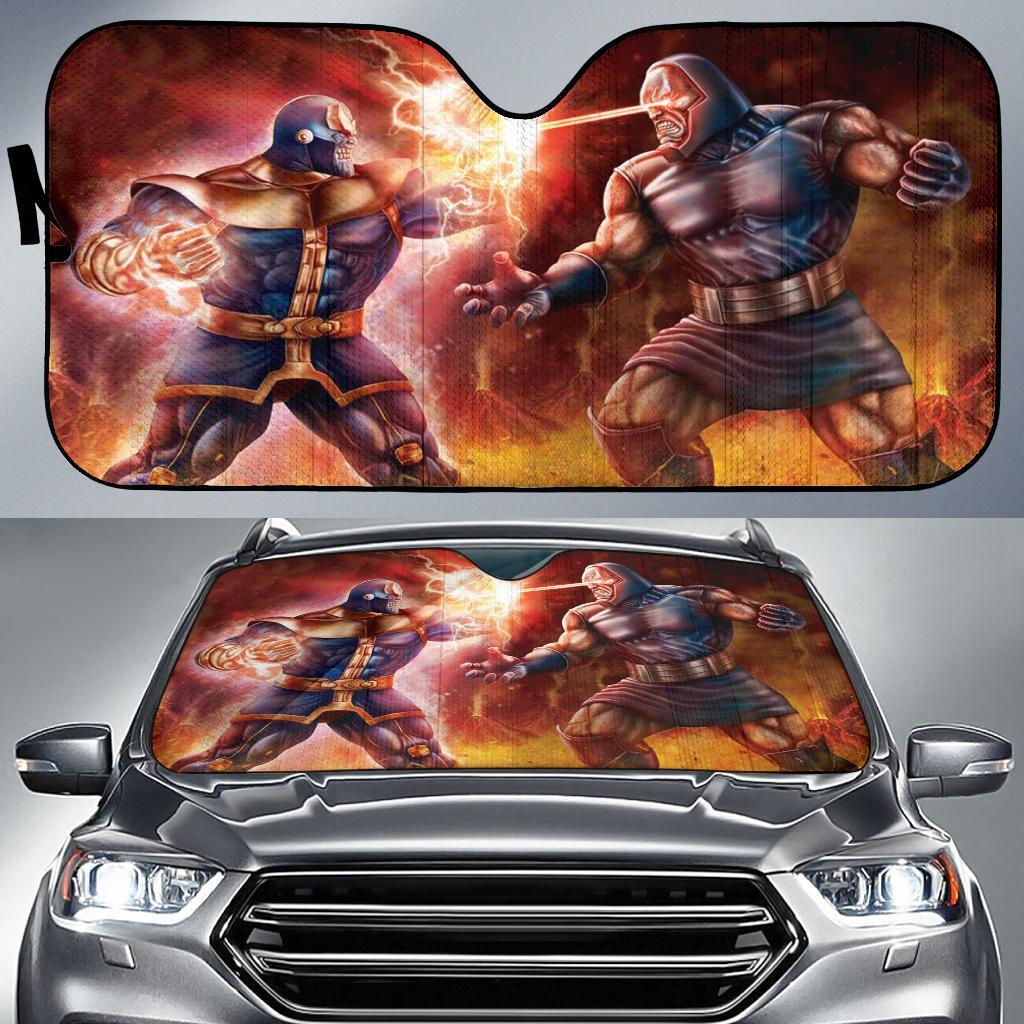 Thanos Vs Darkseid Car Sun Shades Amazing Best Gift Ideas 2022