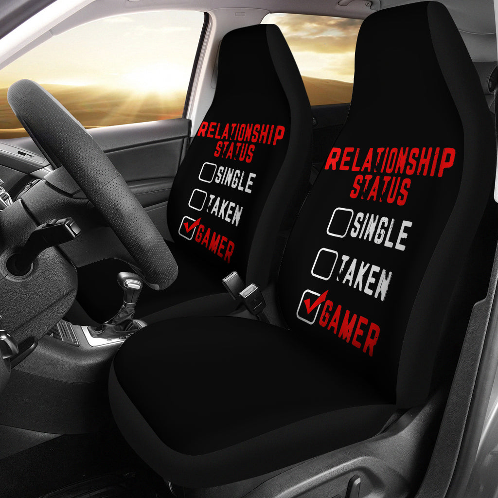 Relationship Status Single Taken Gamer Car Seat Covers