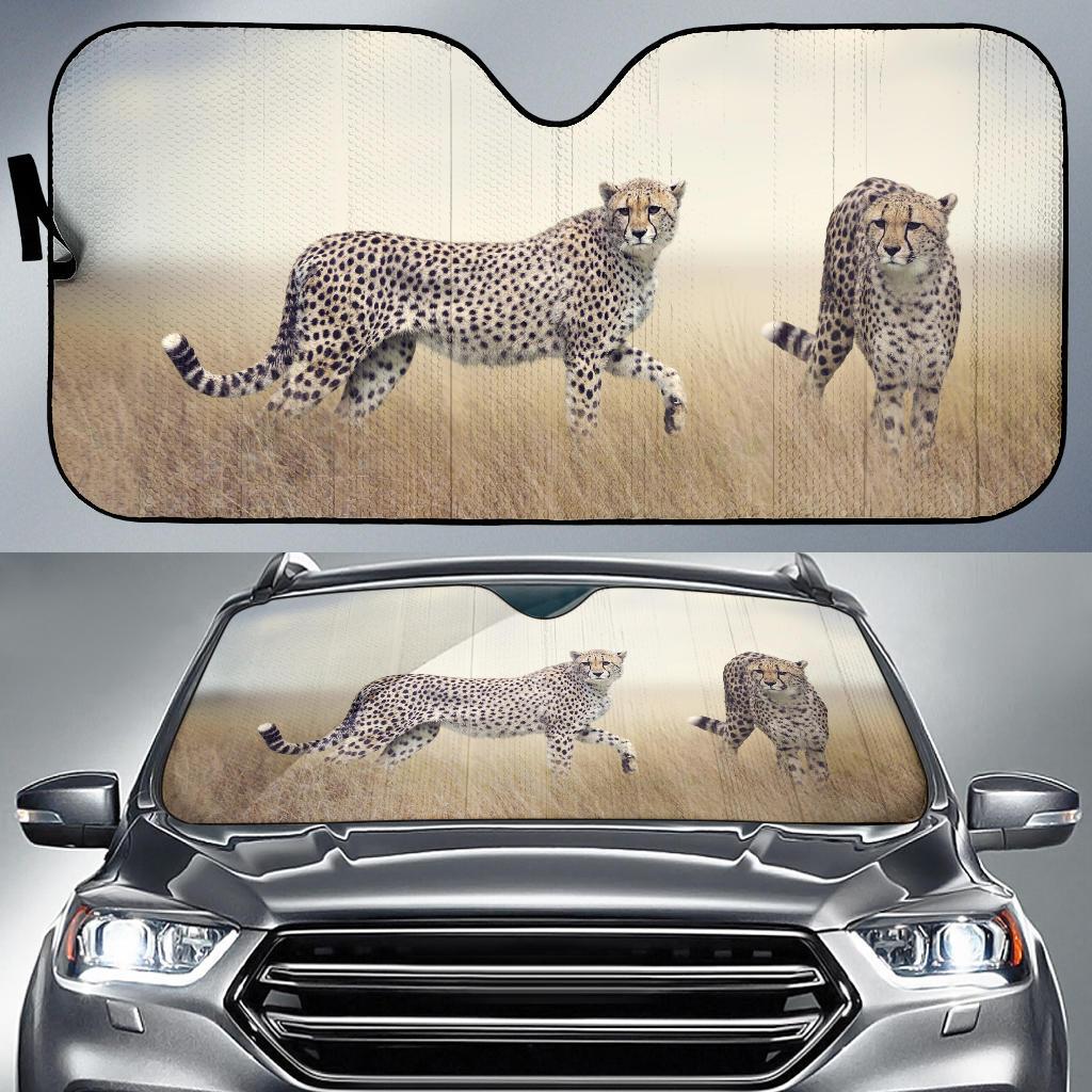 Cheetah Wildlife Hd 5K Car Sun Shade Gift Ideas 2022