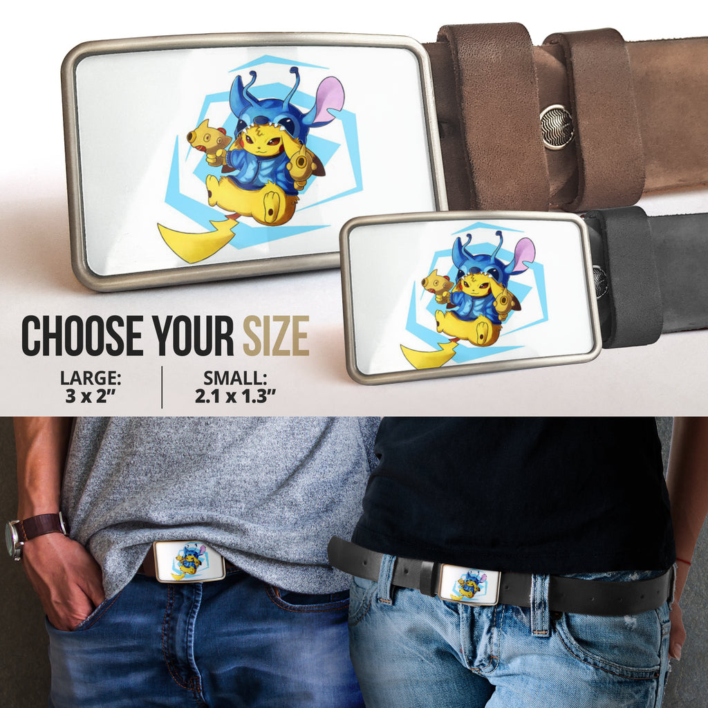 Pikachu stitch fight Belt Buckle 2021