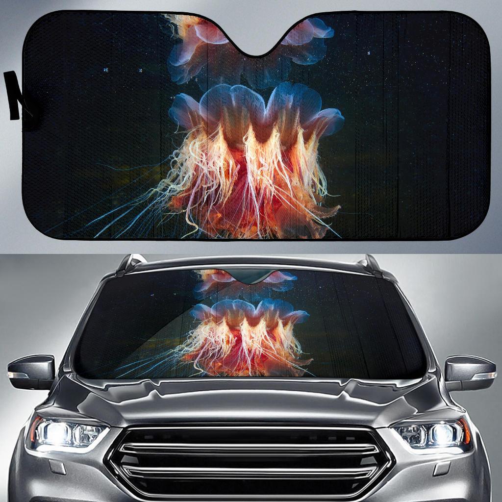 Lions Mane Jellyfish Underwater Car Sun Shade Gift Ideas 2021