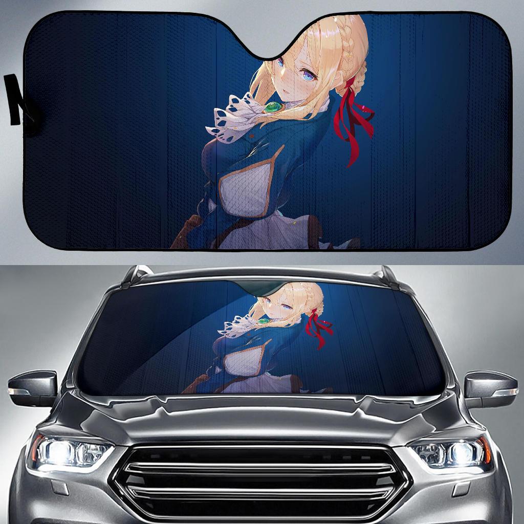 Violet Evergarden Anime Girl 4K Car Sun Shade Gift Ideas 2022