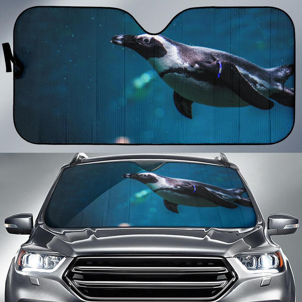 Penguin Swiming In The Sea Car Auto Sunshades Amazing Best Gift Ideas 2022