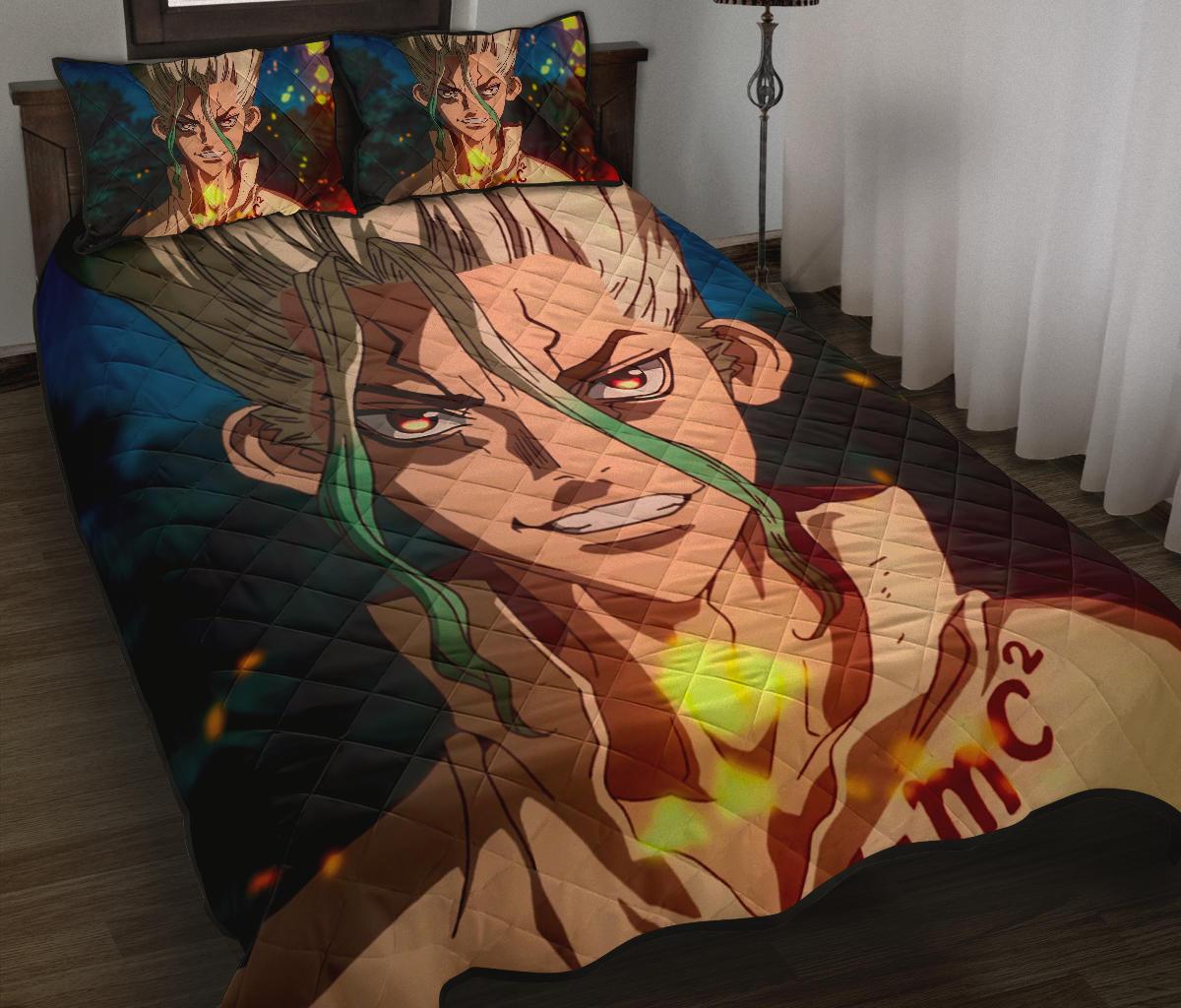 Dr Stone Anime Quilt Bed Set Pillow Case Amazing Decor Gift Ideas 2