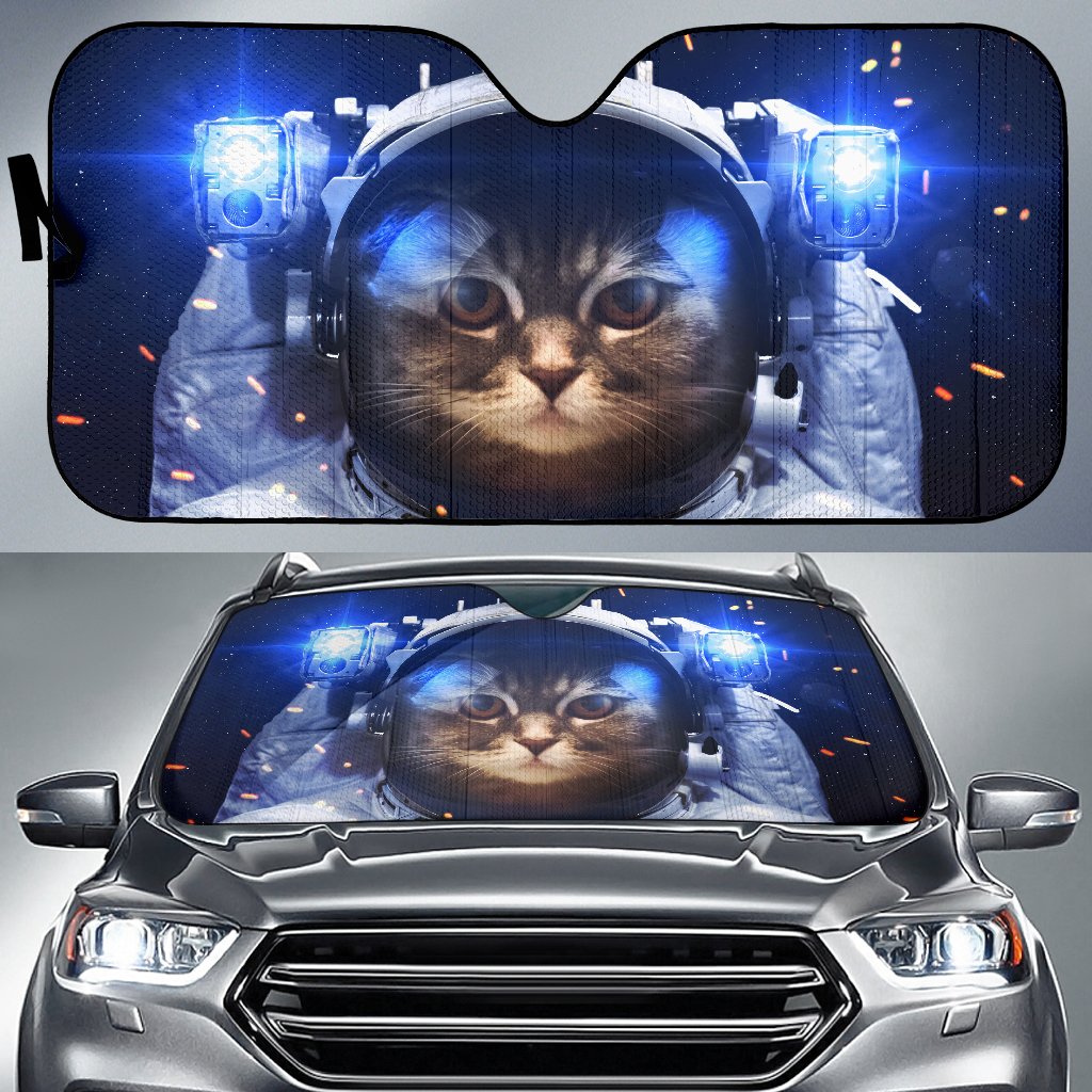 Astronaut Cat 4K Car Sun Shade Gift Ideas 2021