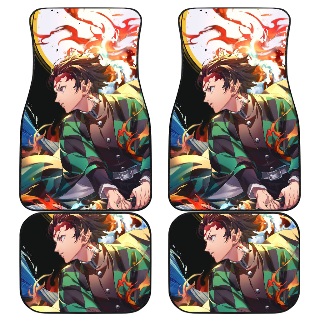 Tanjiro Kamado And Nezuko Kamado Demon Slayer Uniform 14 Anime Car Floor Mats Custom Car Accessories Car Decor 2022