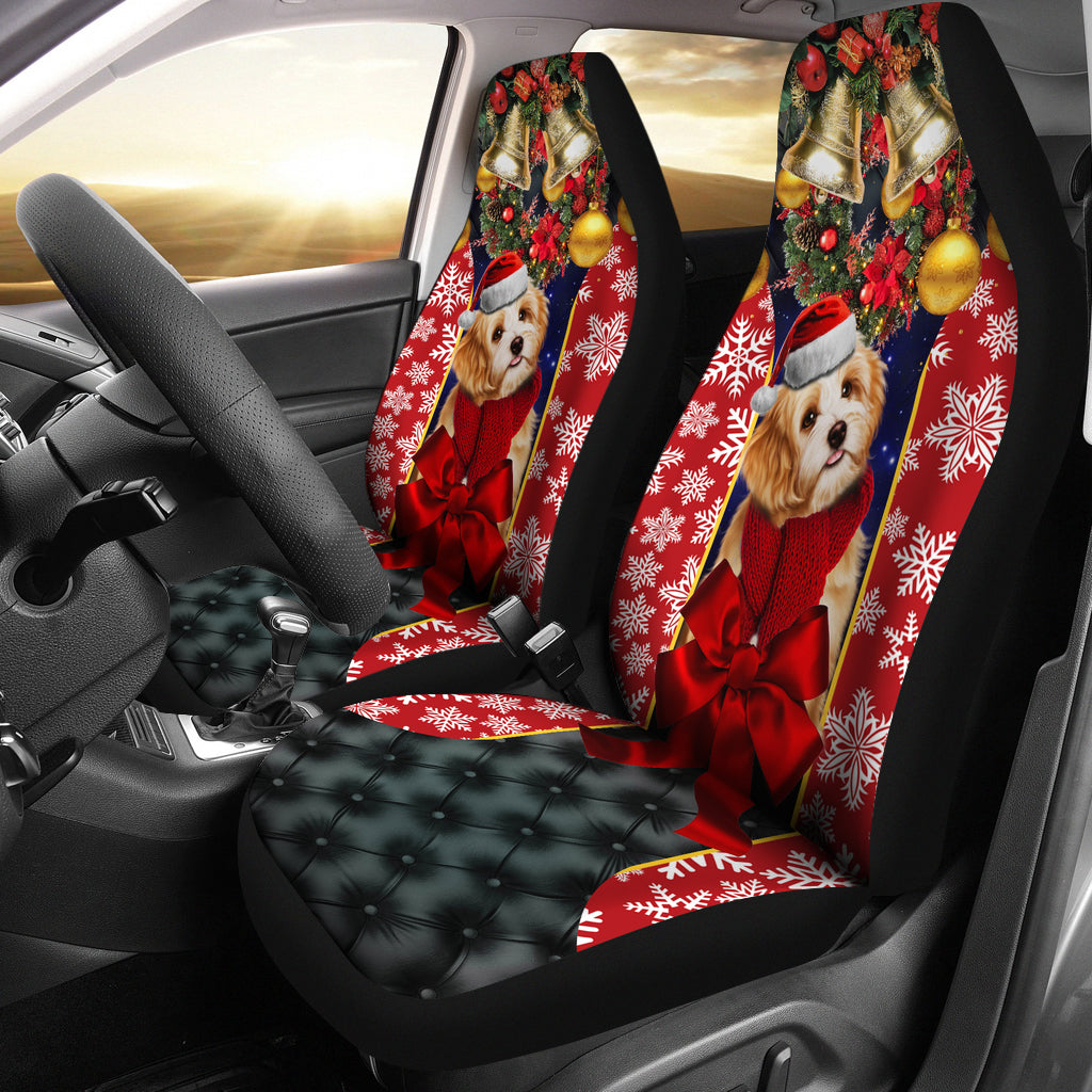 Cavachon Shih Tzu Puppy Premium Custom Car Seat Covers Decor Protector