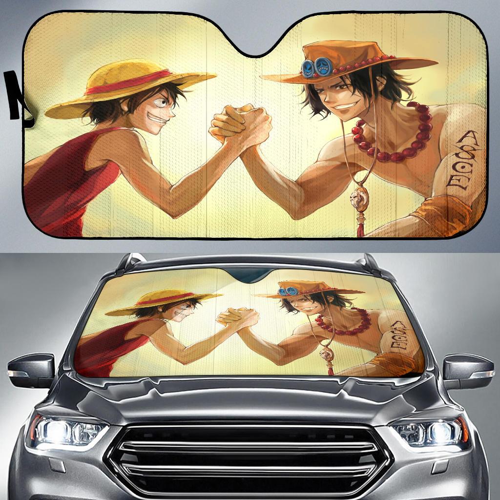 One Piece Monkey D Ruffy Vs Puma D Ace Car Sun Shades Amazing Best Gift Ideas 2022