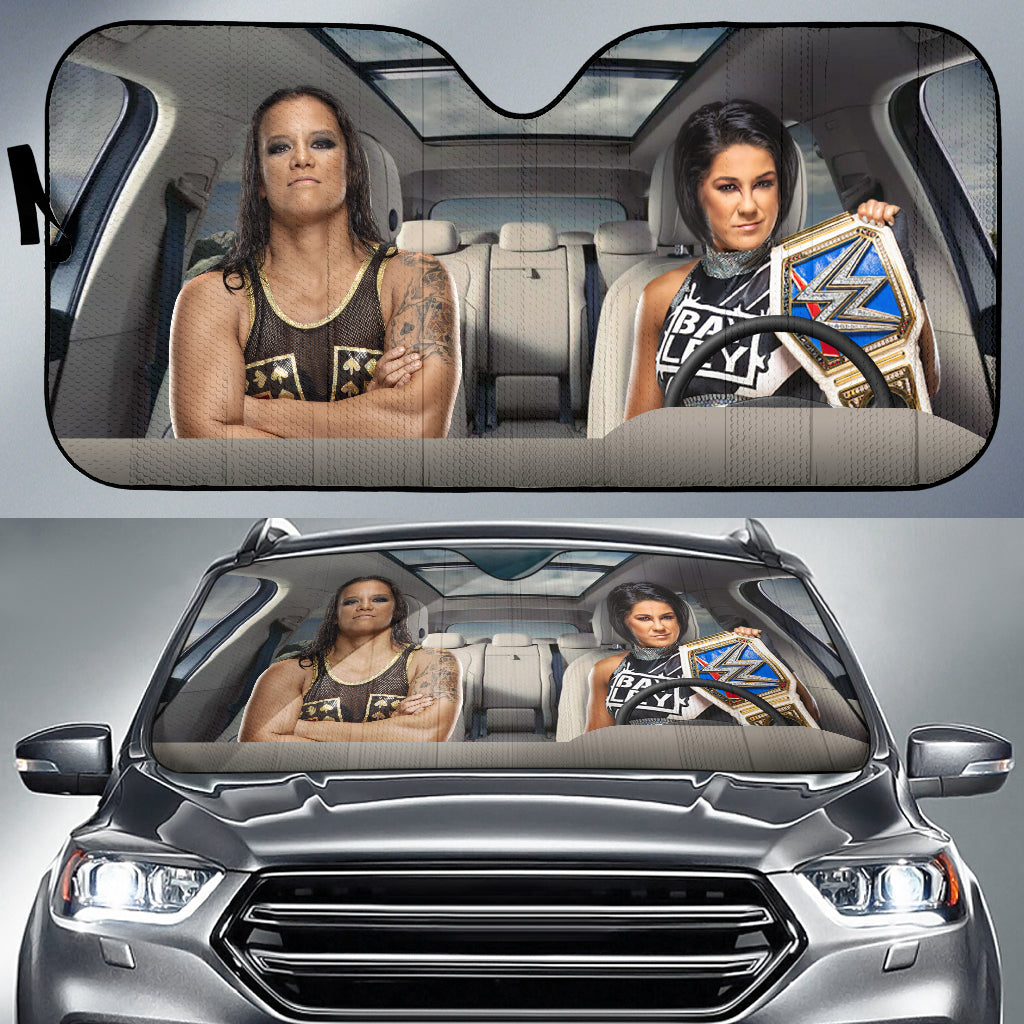 Bayley Vs Sasha Banks Wwe Driving Auto Sun Shade