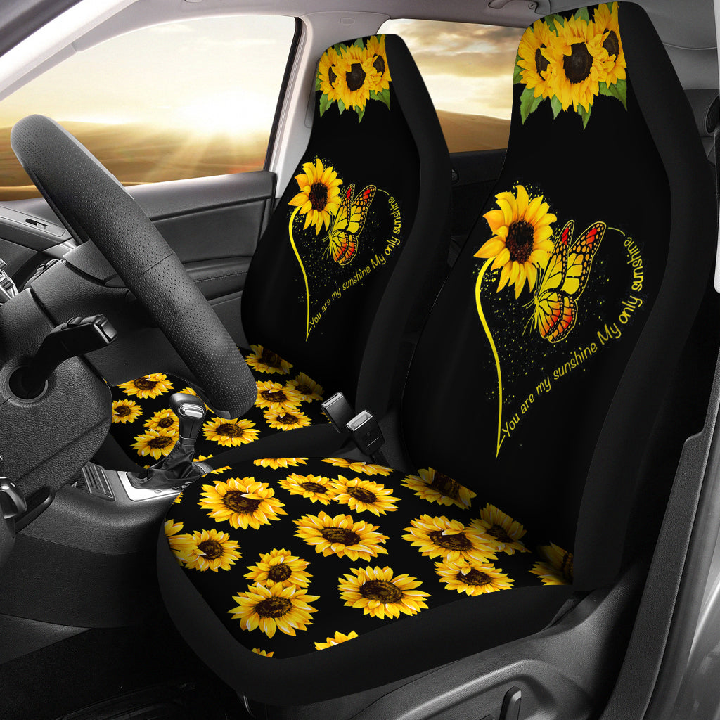 Butterfly You Are My Sunshine Sunflower Seat Covers