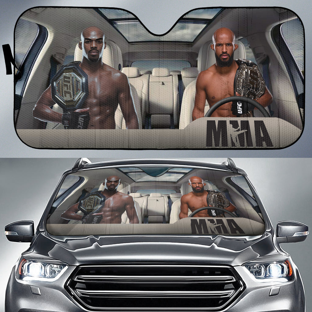 Demetrious Johnson Vs Jon Jones Mma Driving Auto Sun Shade