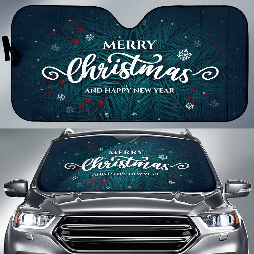 Merry Christmas Typo Sun Shade Gift Ideas 2022