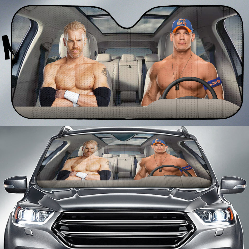 John Cena Vs Christian Wwe Driving Auto Sun Shade