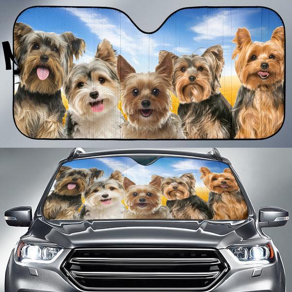 Yorkshire Terrier Face Auto Sun Shade Amazing Best Gift Ideas 2022