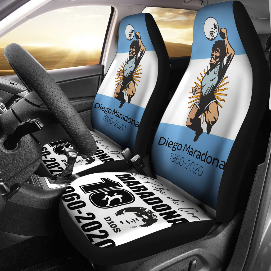 New Arghentina Diego Armando Maradona 10 Rip 1969 2022 Car Seat Covers Gift For Fooball