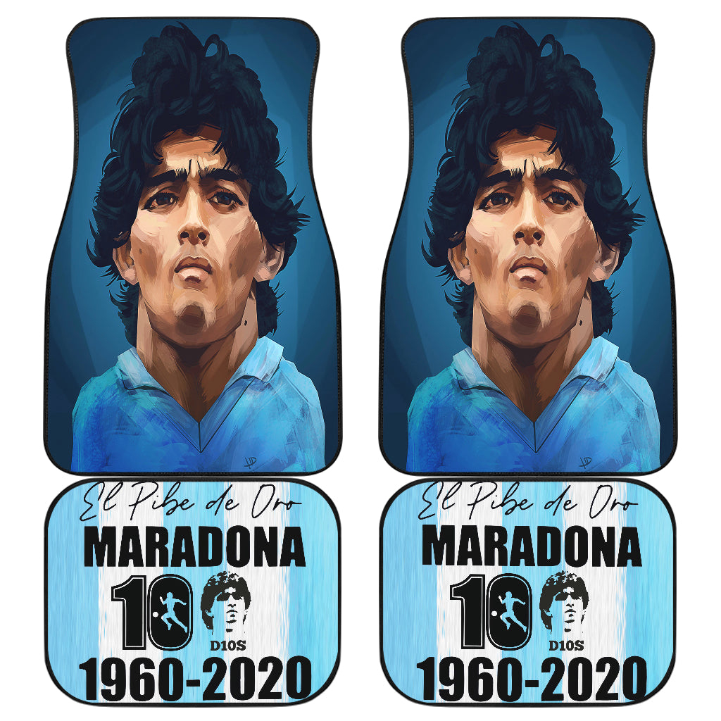 Diego Armando Maradona 10 Rip 1969 2022 2 Car Floor Mats Custom Car Accessories Car Decor 2022