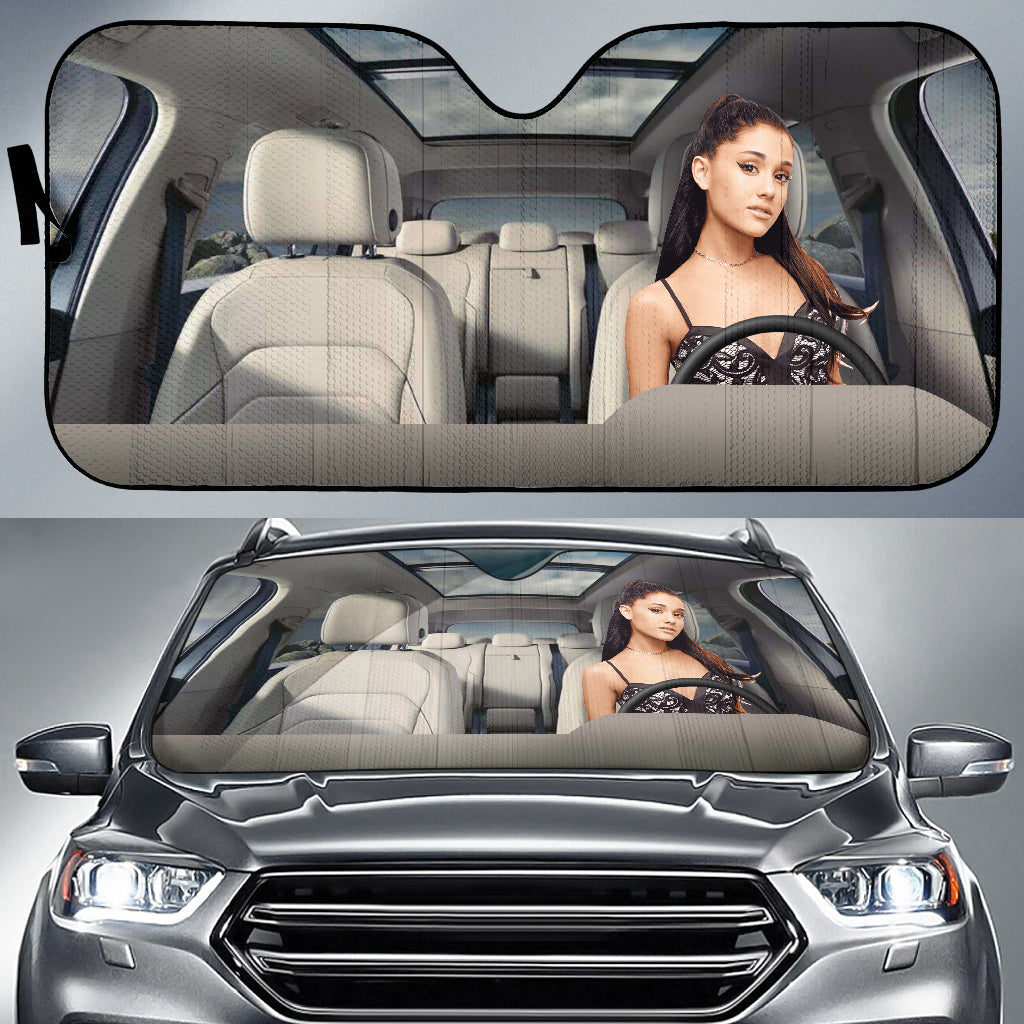 Ariana Grande 2 Driving Auto Sun Shade