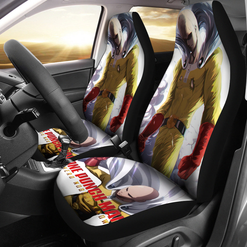 Badass Saitama One Punch Man Anime Manga Car Seat Covers