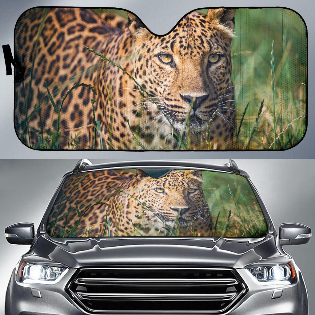 Leopard Grass Calm Hd 4K Car Sun Shade Gift Ideas 2022