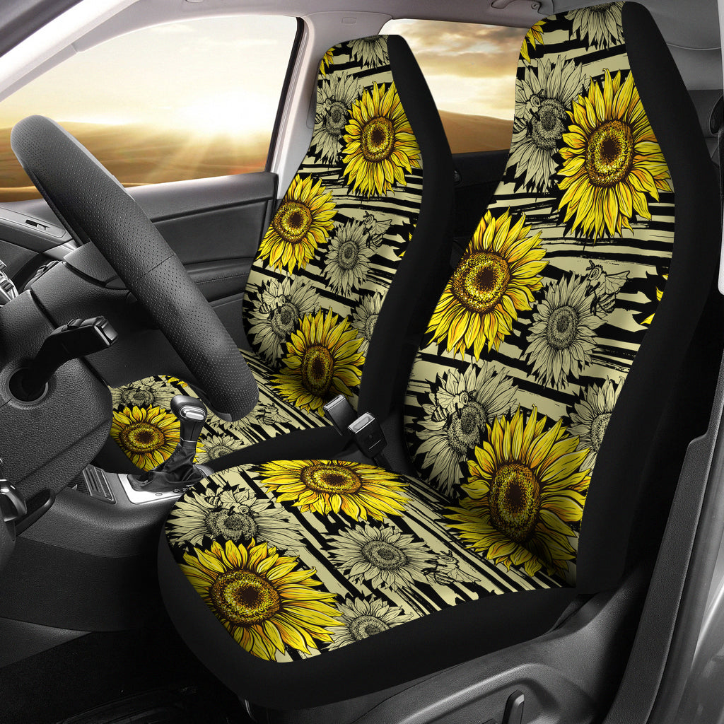 New Sunflower Art Car Seat Covers