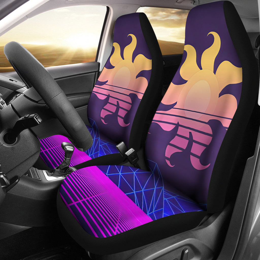 Abstract Sun Digital Art Car Seat Covers