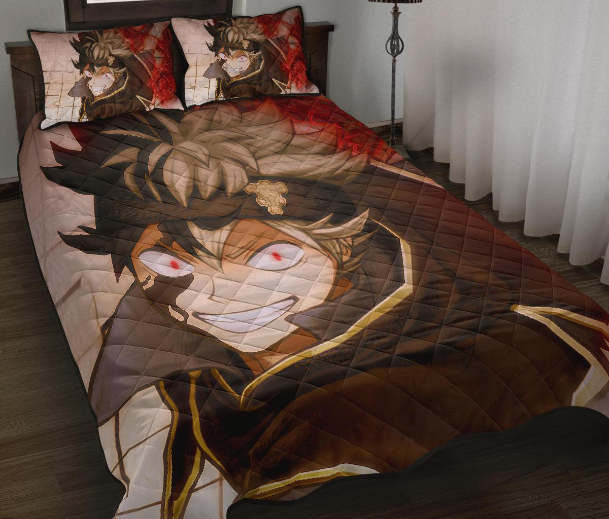 Asta Black Clover Anime Quilt Bed Set Pillow Case Amazing Decor Gift Ideas 3