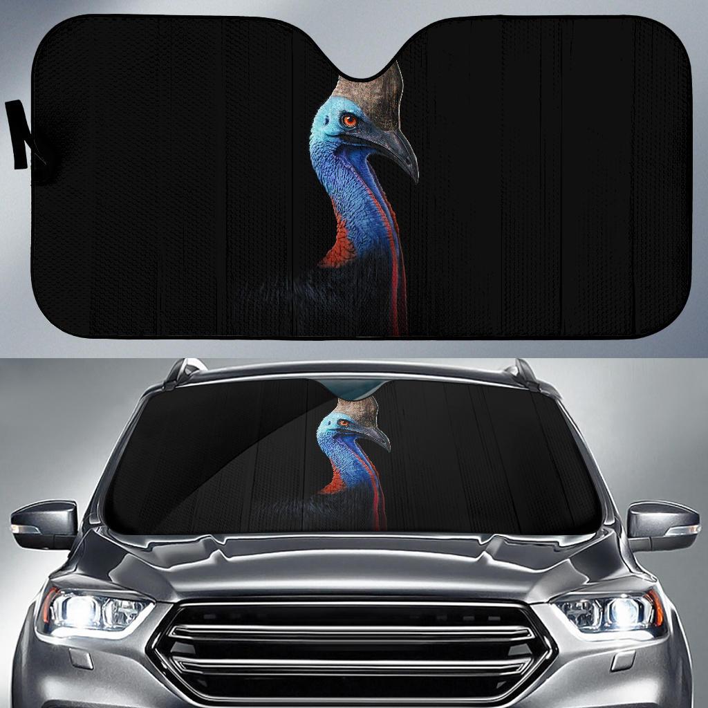 Cassowary Deadly Bird Black Hd 5K Car Sun Shade Gift Ideas 2022