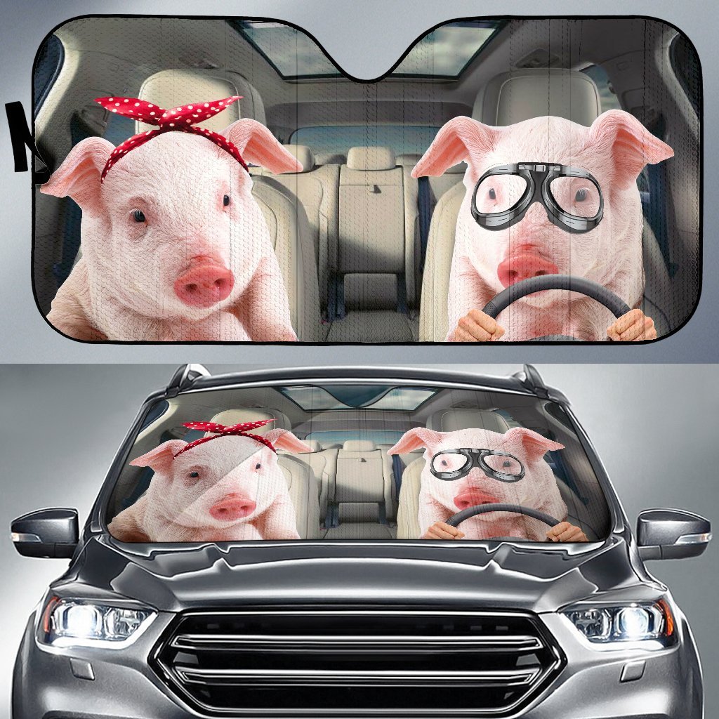 Cute Pig Auto Sun Shades Windshield Accessories Decor Gift