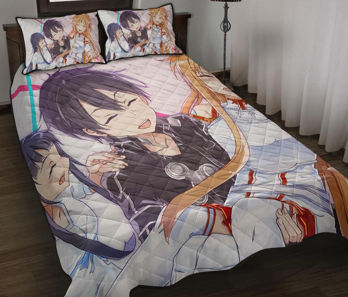 Sword Art Online Anime Quilt Bed Set Pillow Case Amazing Decor Gift Ideas 9