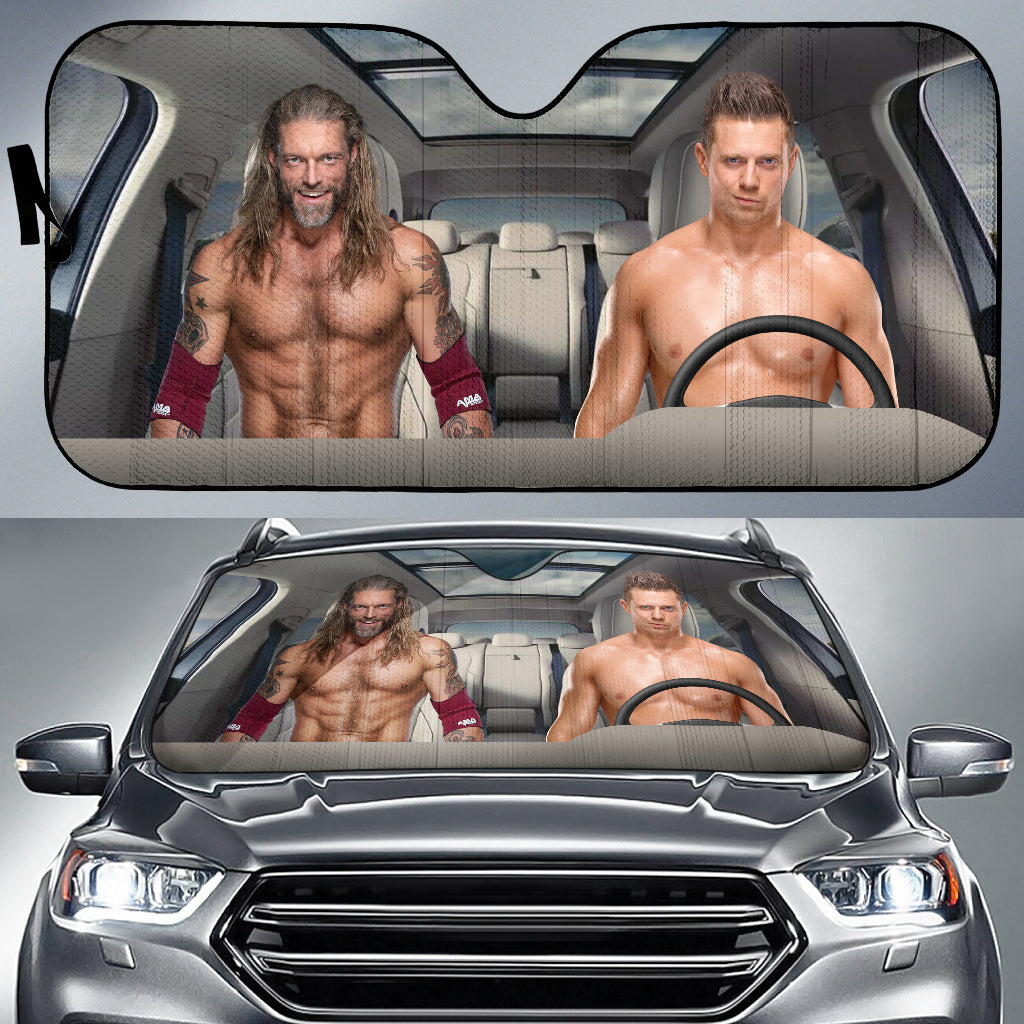 The Miz Vs Edge Wwe Driving Auto Sun Shade