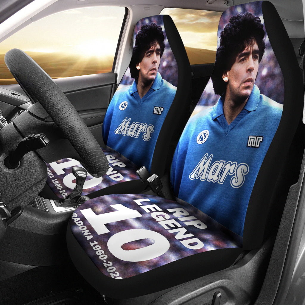 Napoli Rip Legend Diego Armando Maradona 10 Rip 1969 2022 Car Seat Covers Gift For Fooball