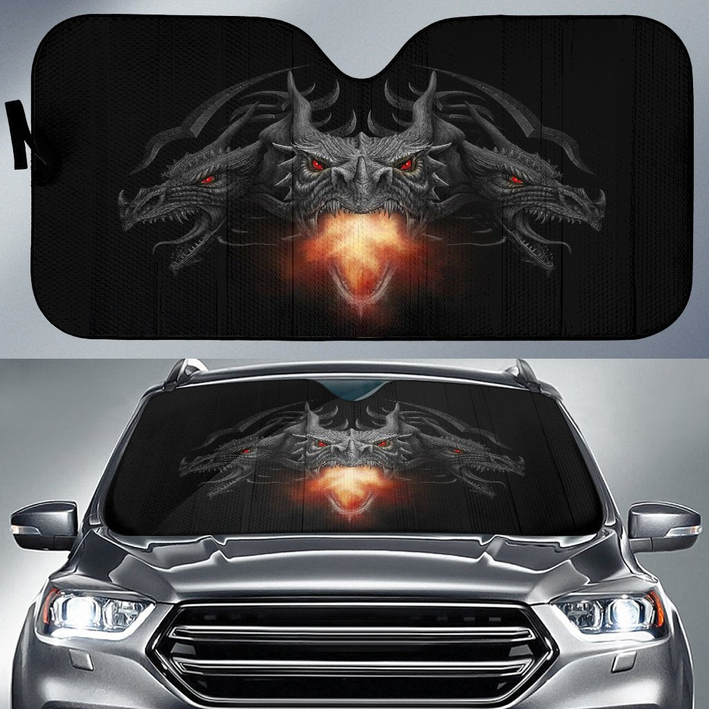 Dragon 3 Heads Car Sun Shade Gift Ideas 2022