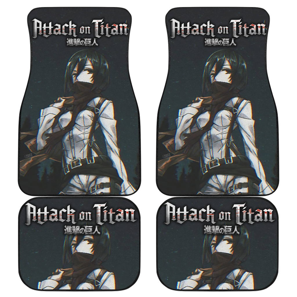 Mikasa Attack On Titan Anime Car Floor Mats Custom Car Accessories Car Decor 2021