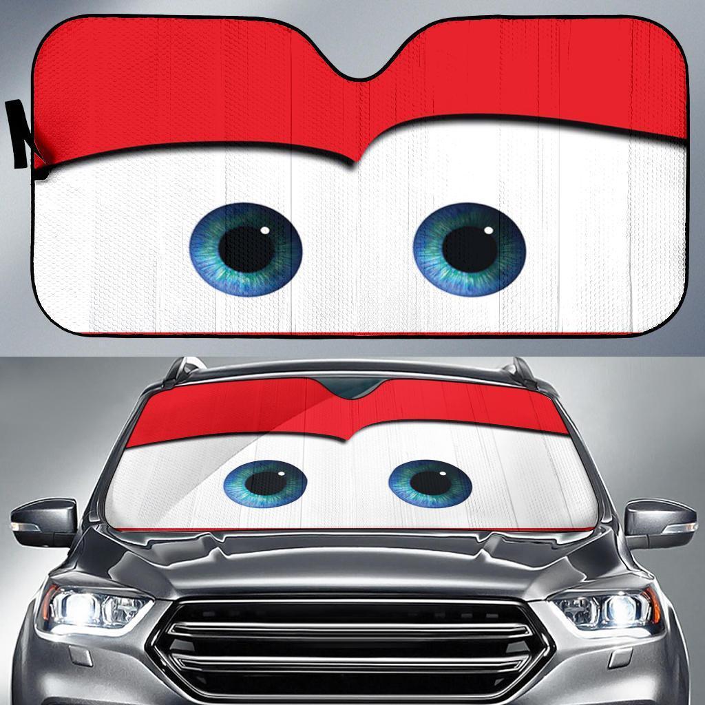 Red Car Eyes Auto Sun Shades Windshield Accessories Decor Gift