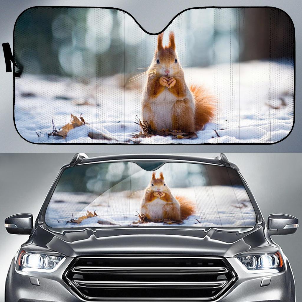 Cute Squirrel Winter Animal Car Sun Shade Gift Ideas 2021