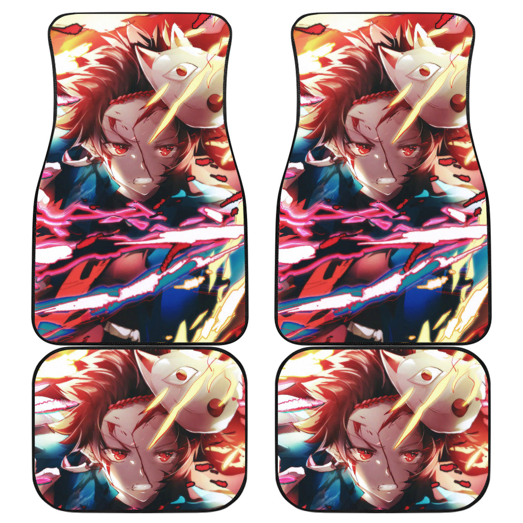 Tanjiro Kamado And Nezuko Kamado Demon Slayer Uniform 15 Anime Car Floor Mats Custom Car Accessories Car Decor 2022